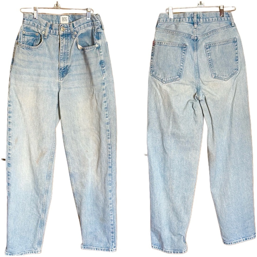 BDG urban outfitters light blue faded wash denim High Rise Baggy Jeans Sz 27